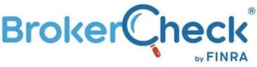 BrokerCheck by FINRA logo with a magnifying glass incorporated into the letter 'C' in the word 'Check'.